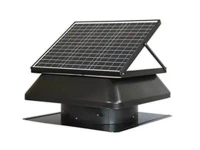 Solar Attic Roof Fan — ventilates attic space using solar power, no electricity required